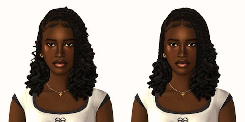 GegeSims Quiara goddess bob braids for The Sims 4