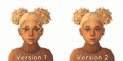 GegeSims Sarai and Amaya child hairstyles for The Sims 4