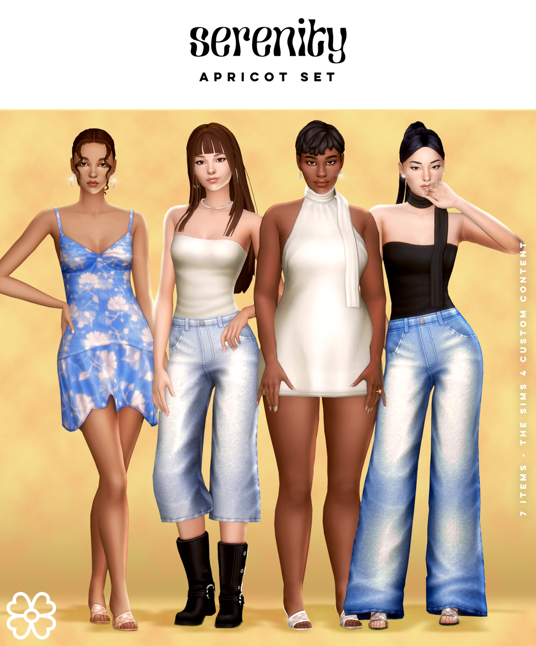 Apricot Set official Sims 4 CC collection preview by Serenity