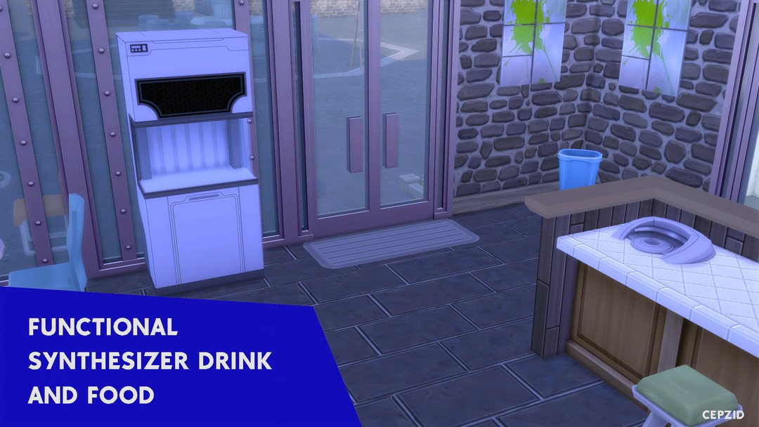 Functional Synthesizer Food and Drink for The Sims 4 official creator preview by Cepzid Ferdiana Creation