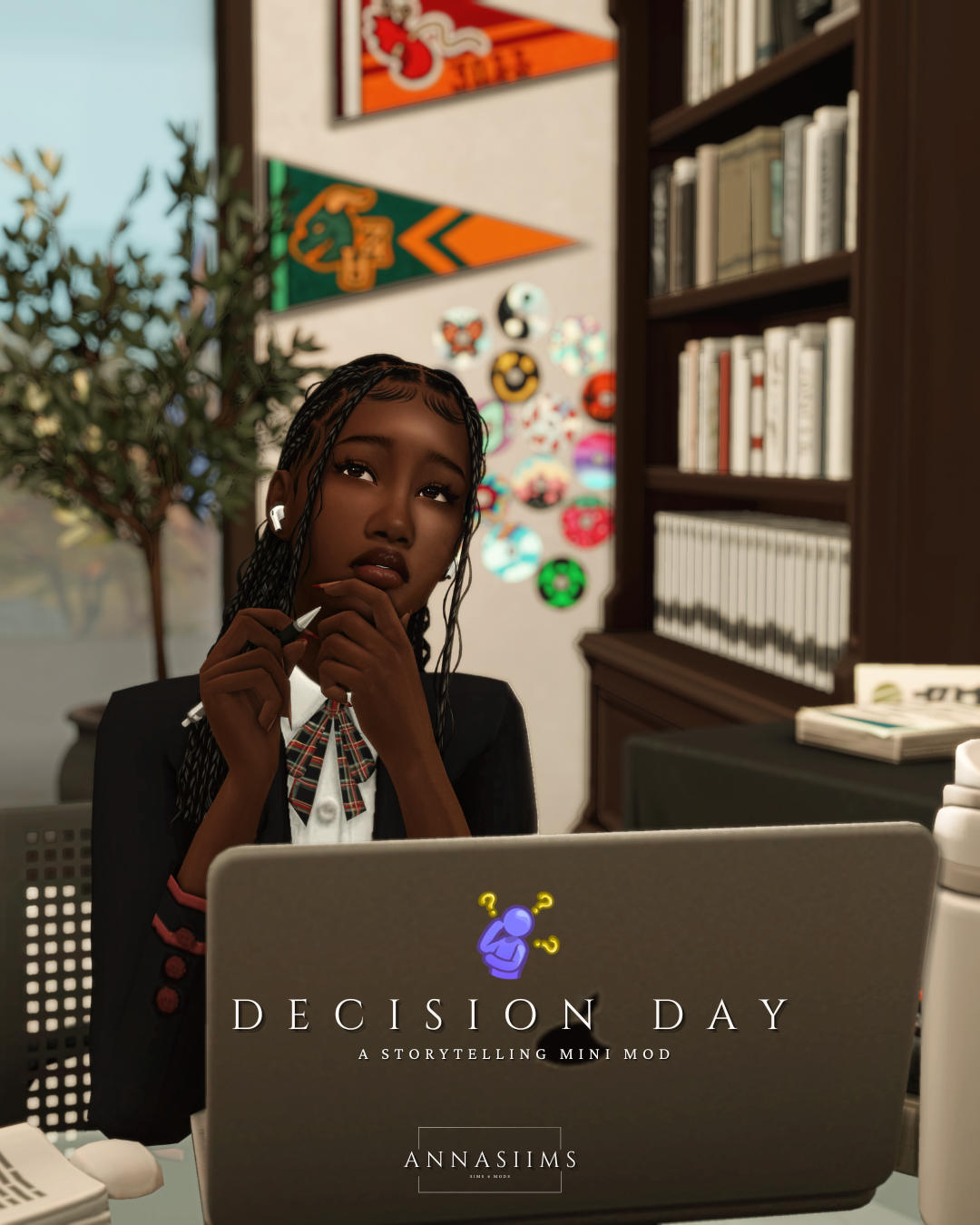 A teen Sim considers university choices in Annasiims’ Decision Day preview