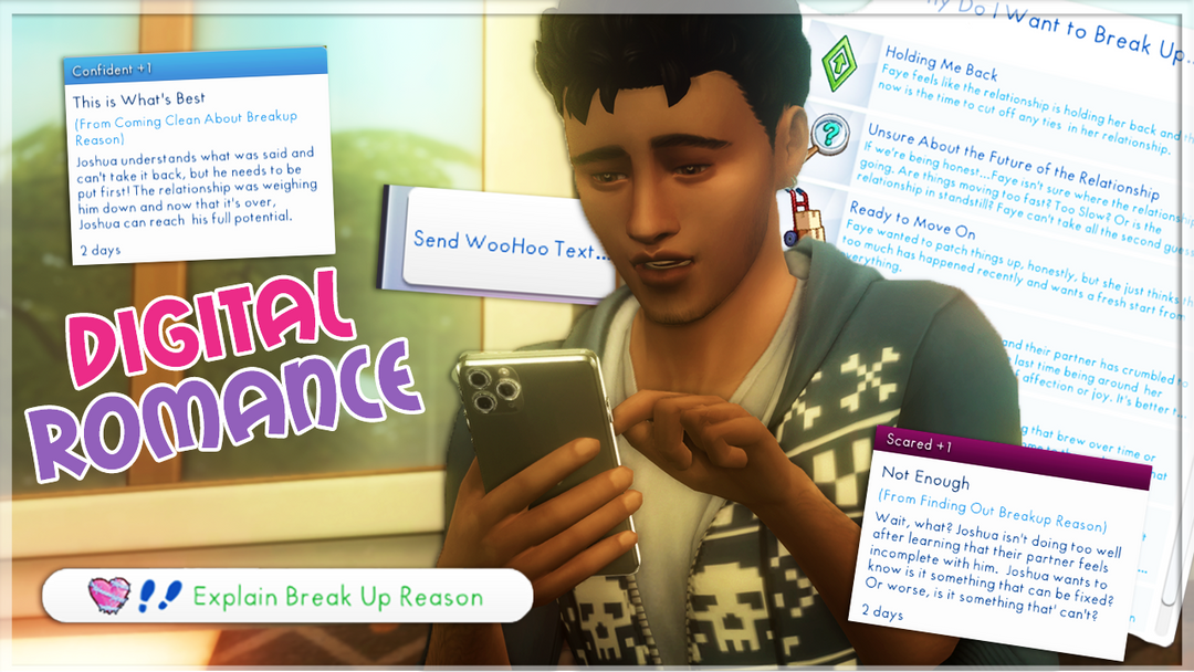 Digital Romance phone interactions mod cover by ThatsSoJordy