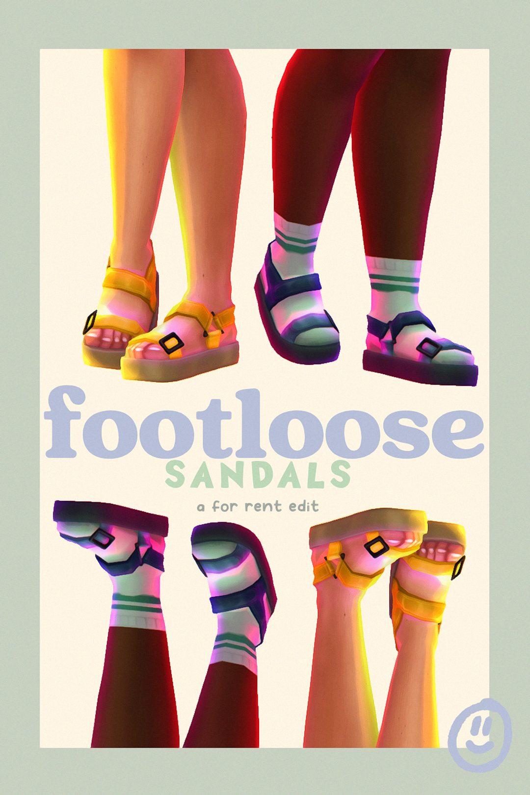 Chunky Footloose sandals by Mossylane