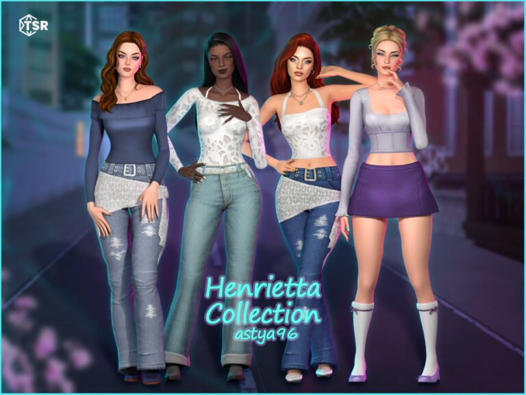 Henrietta Collection by astya96cc official Sims 4 clothing preview