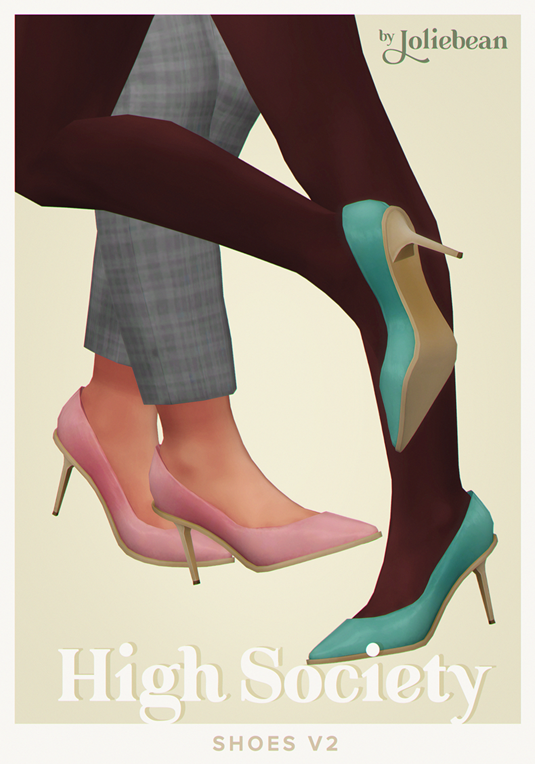 High Society Shoes v2 official Sims 4 CC collection preview by Joliebean