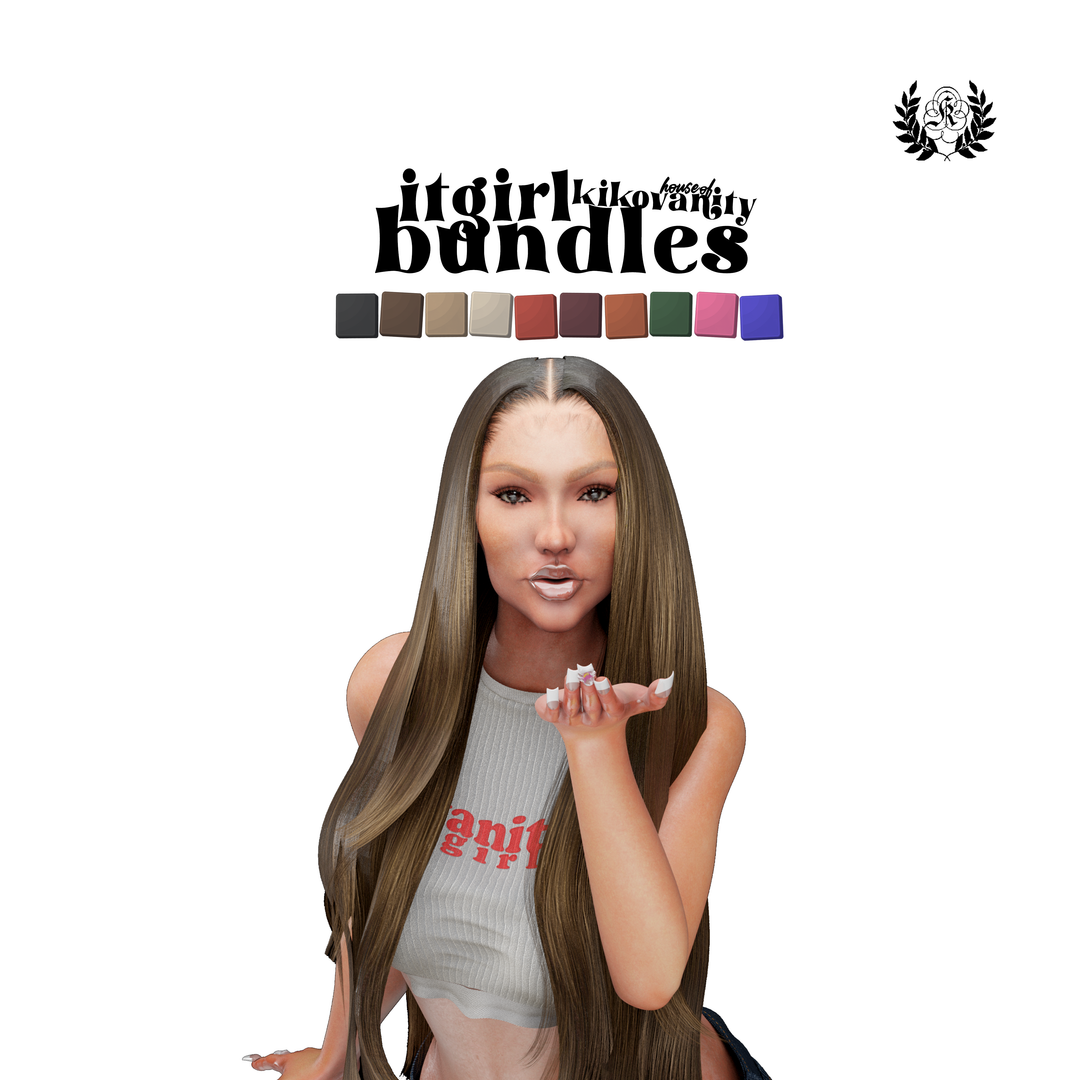 It Girl Bundles Sims 4 hair CC preview by kikovanity
