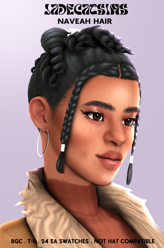 Official JadecatSims NAVEAH Hairstyle preview for The Sims 4
