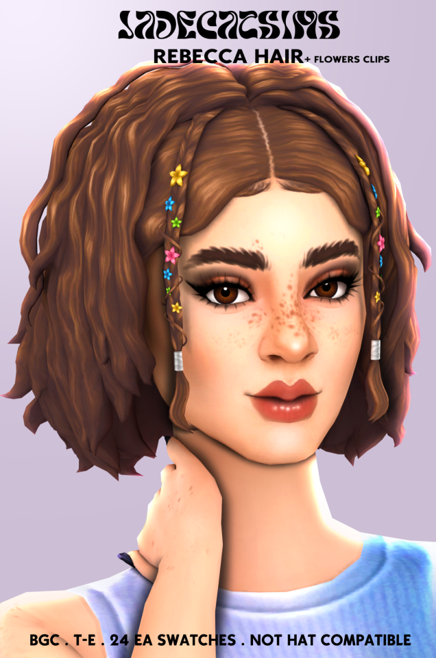 Official JadecatSims REBECCA Hairstyle preview for The Sims 4