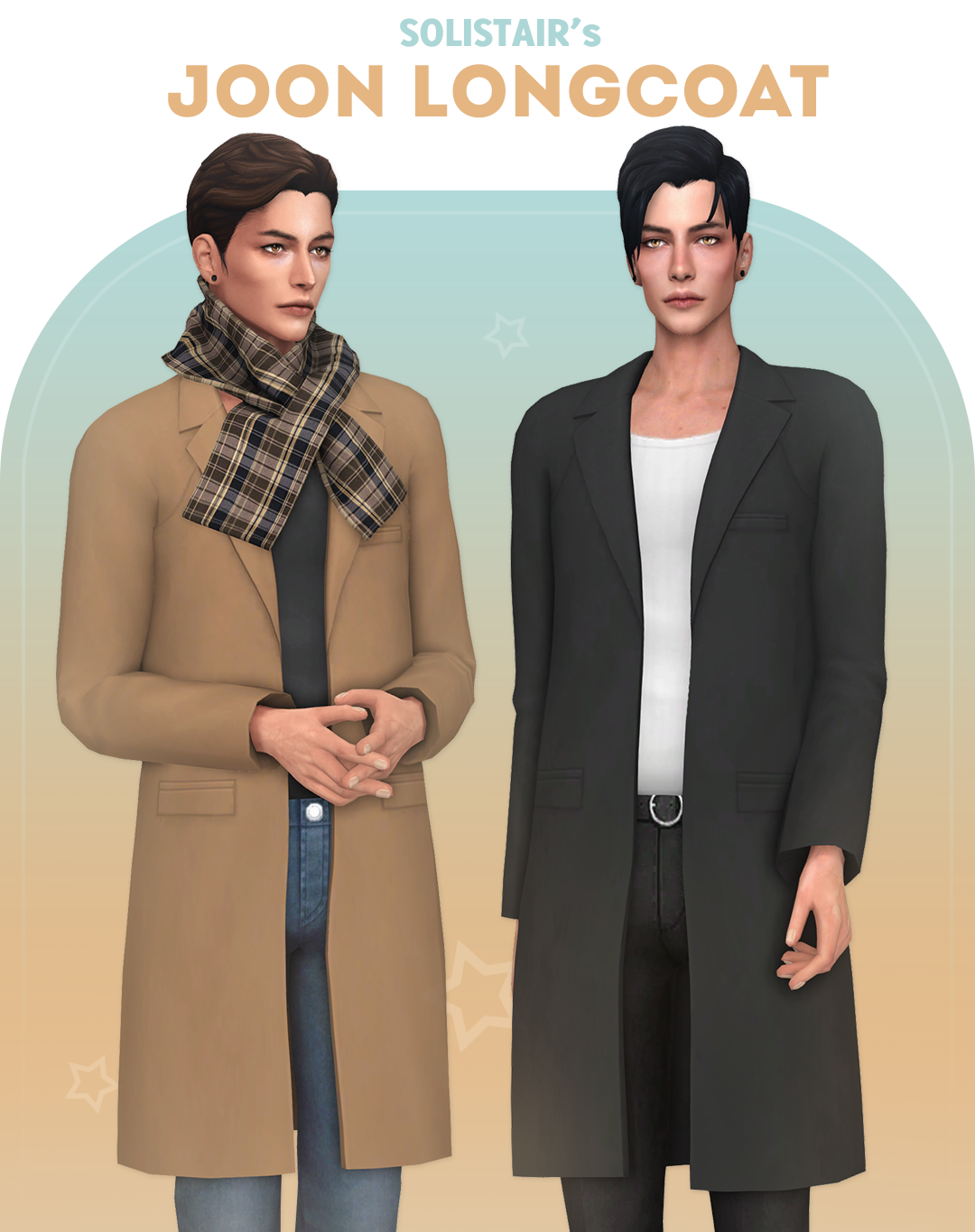 Joon Longcoat by Solistair official Sims 4 clothing preview