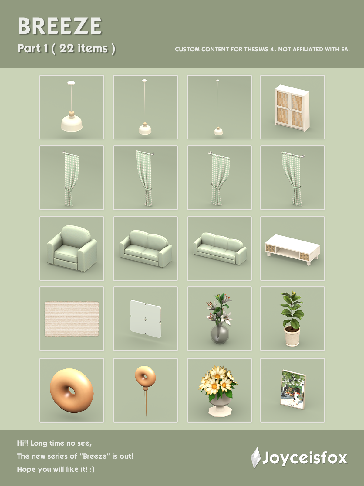 BREEZE — Part 1 Sims 4 official furniture and decor preview by Joyceisfox