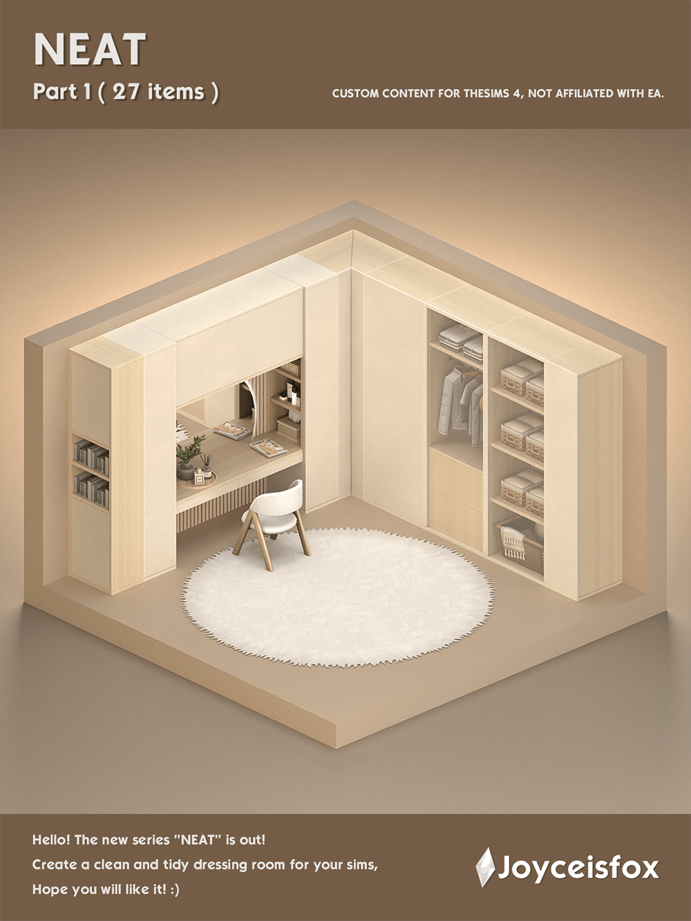 NEAT — Part 1 Sims 4 official furniture and decor preview by Joyceisfox