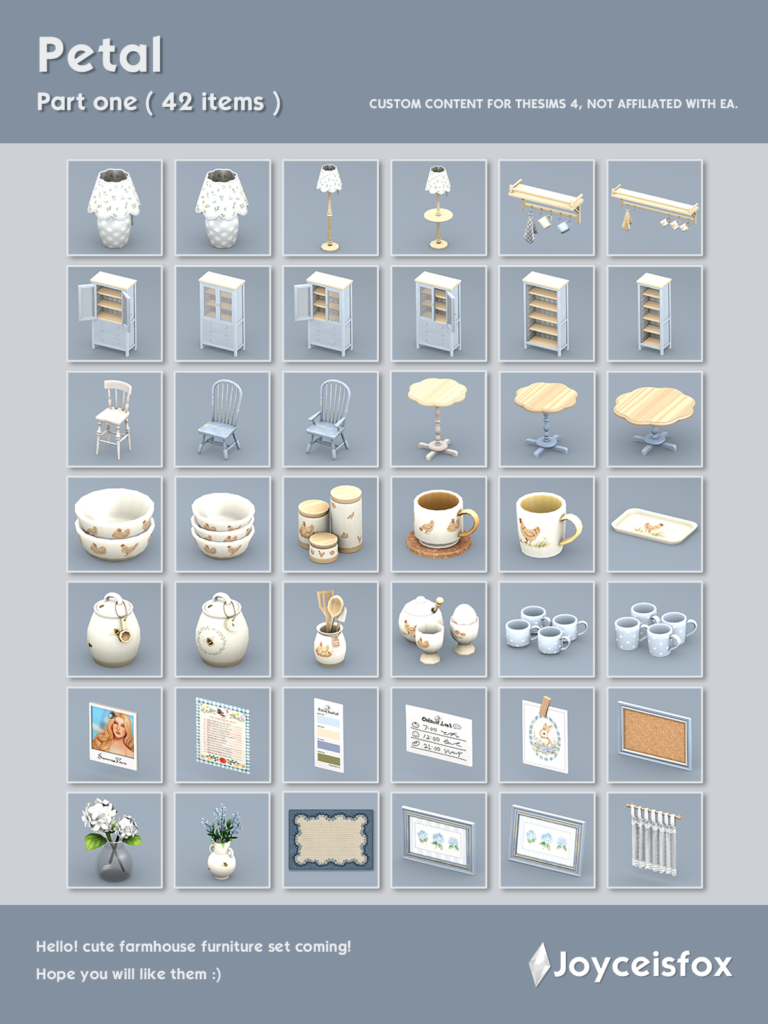 PETAL — Part 1 Sims 4 furniture and decor official preview by Joyceisfox