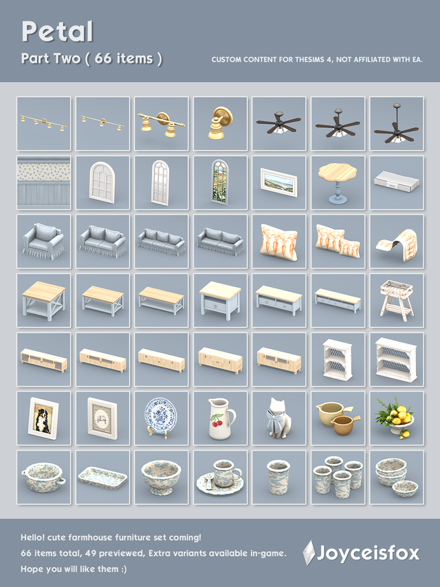 PETAL — Part 2 Sims 4 official furniture and decor preview by Joyceisfox
