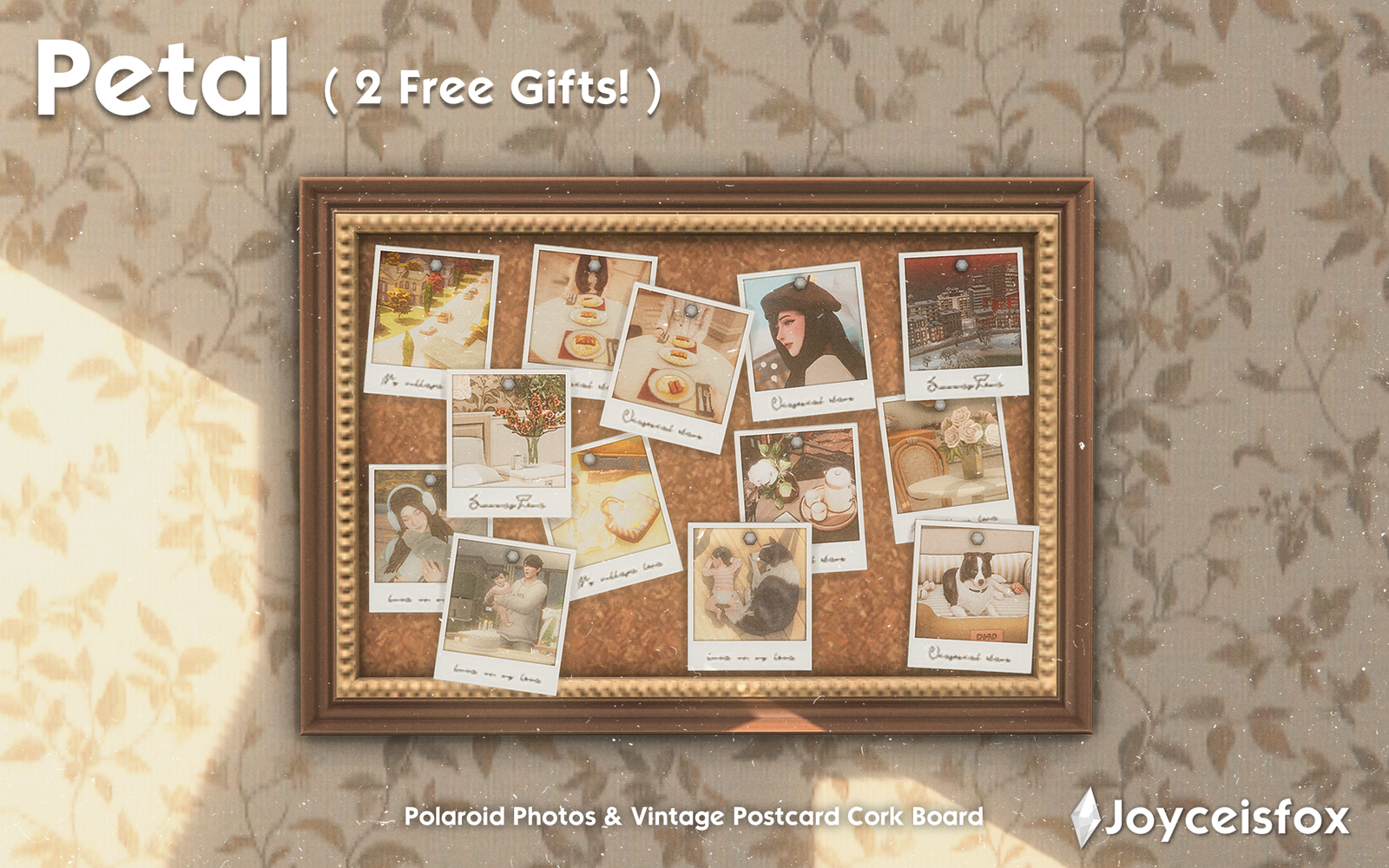 PETAL — Polaroid Photos & Corkboards Sims 4 official furniture and decor preview by Joyceisfox