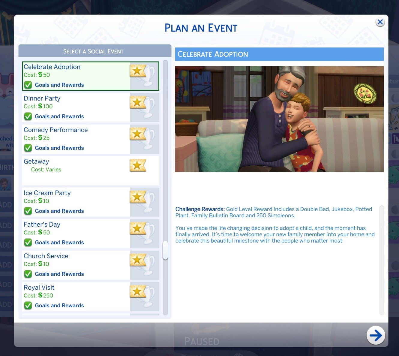 KiaraSims4Mods Celebrate Adoption Event official preview and goals