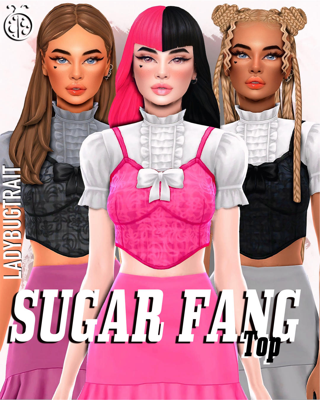 Official Ladybugtrait Sugar Fang Top clothing preview for The Sims 4