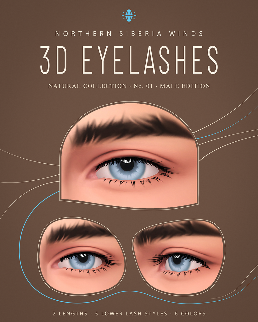 Male Natural Eyelashes N1 creator preview
