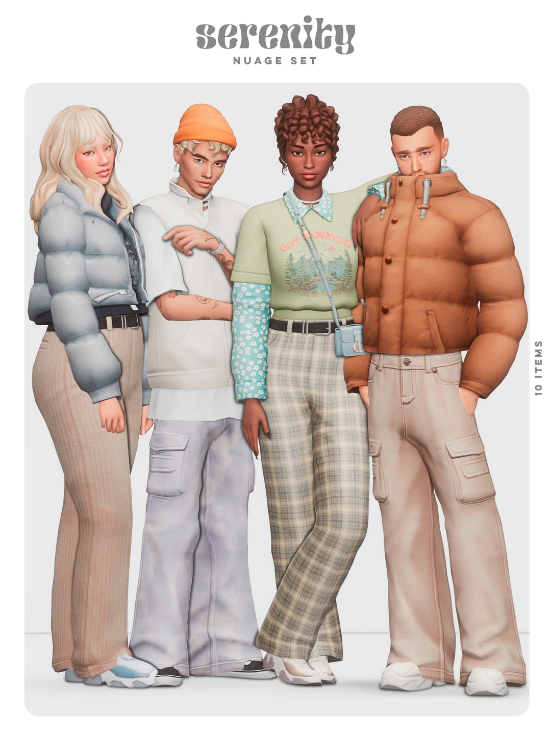 Nuage Set official Sims 4 CC collection preview by Serenity