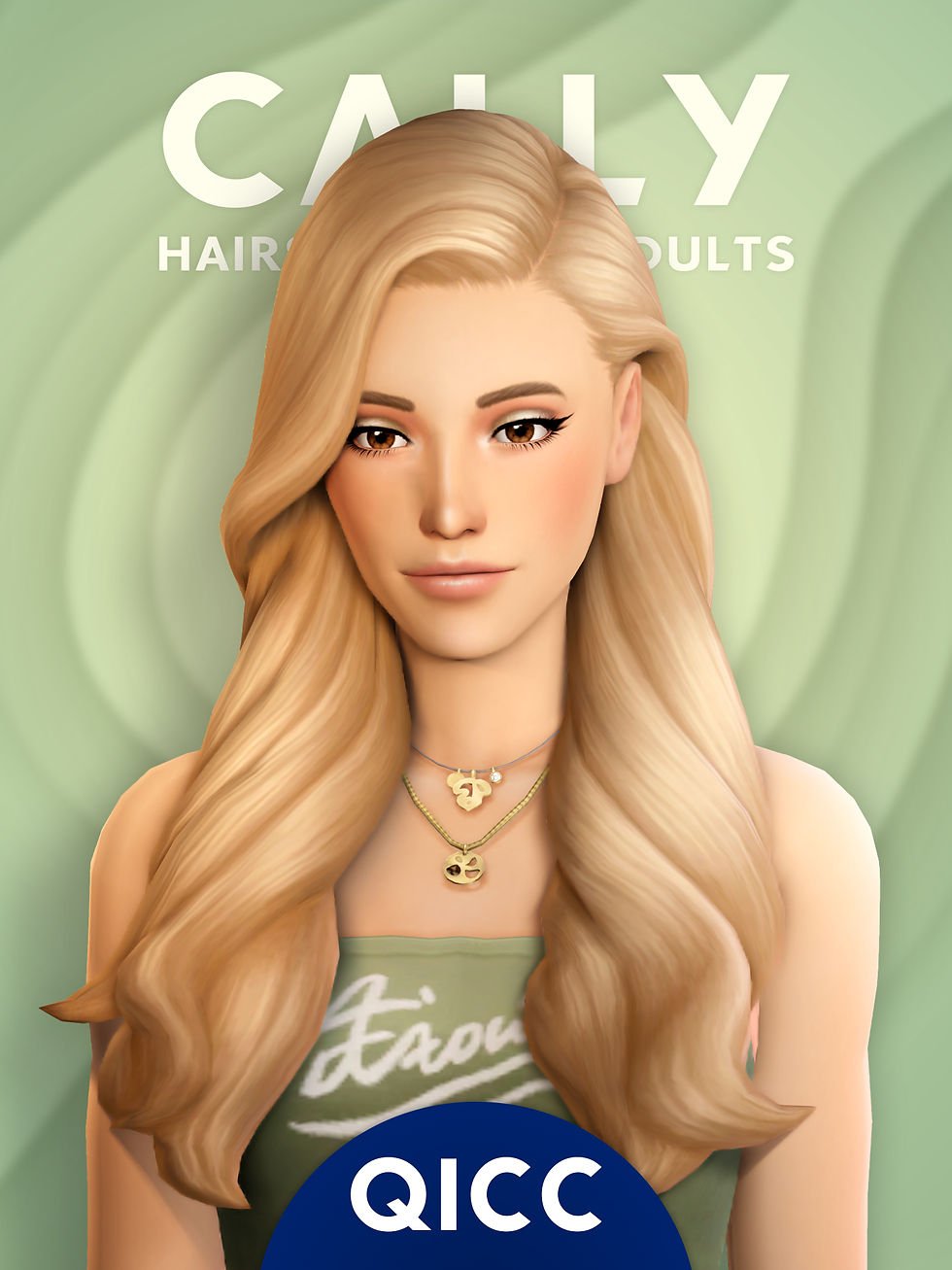 Cally Hair Maxis Match Sims 4 hairstyle by Quirky Introvert CC