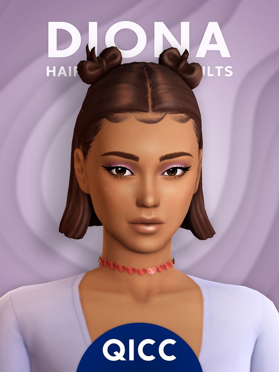 Diona Hair Maxis Match Sims 4 hairstyle by Quirky Introvert CC