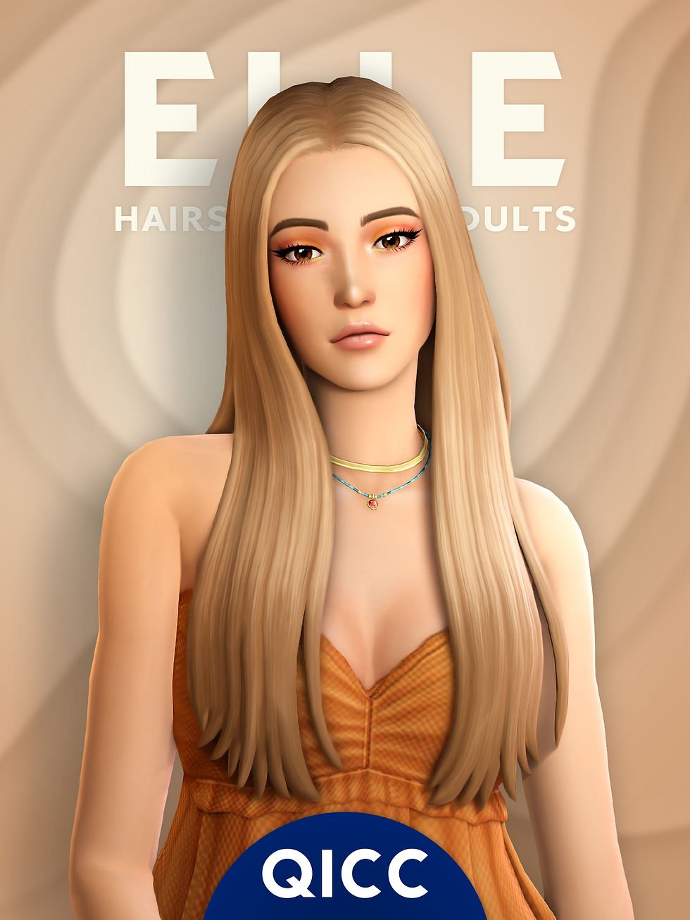Elle Hair Maxis Match Sims 4 hairstyle by Quirky Introvert CC