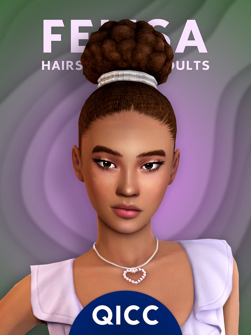 Felisa Hair Maxis Match Sims 4 hairstyle by Quirky Introvert CC