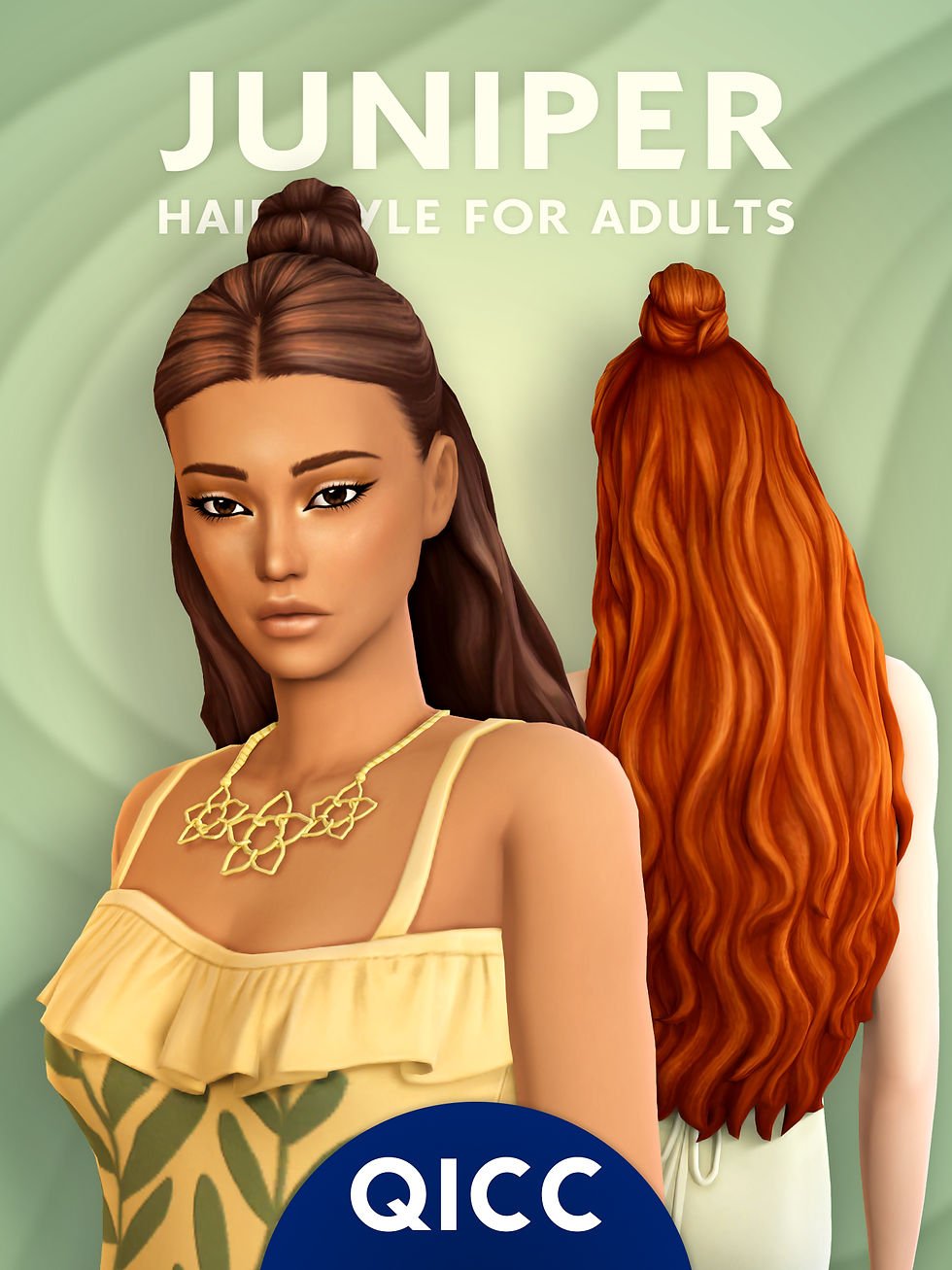 Juniper Hair Maxis Match Sims 4 hairstyle by Quirky Introvert CC