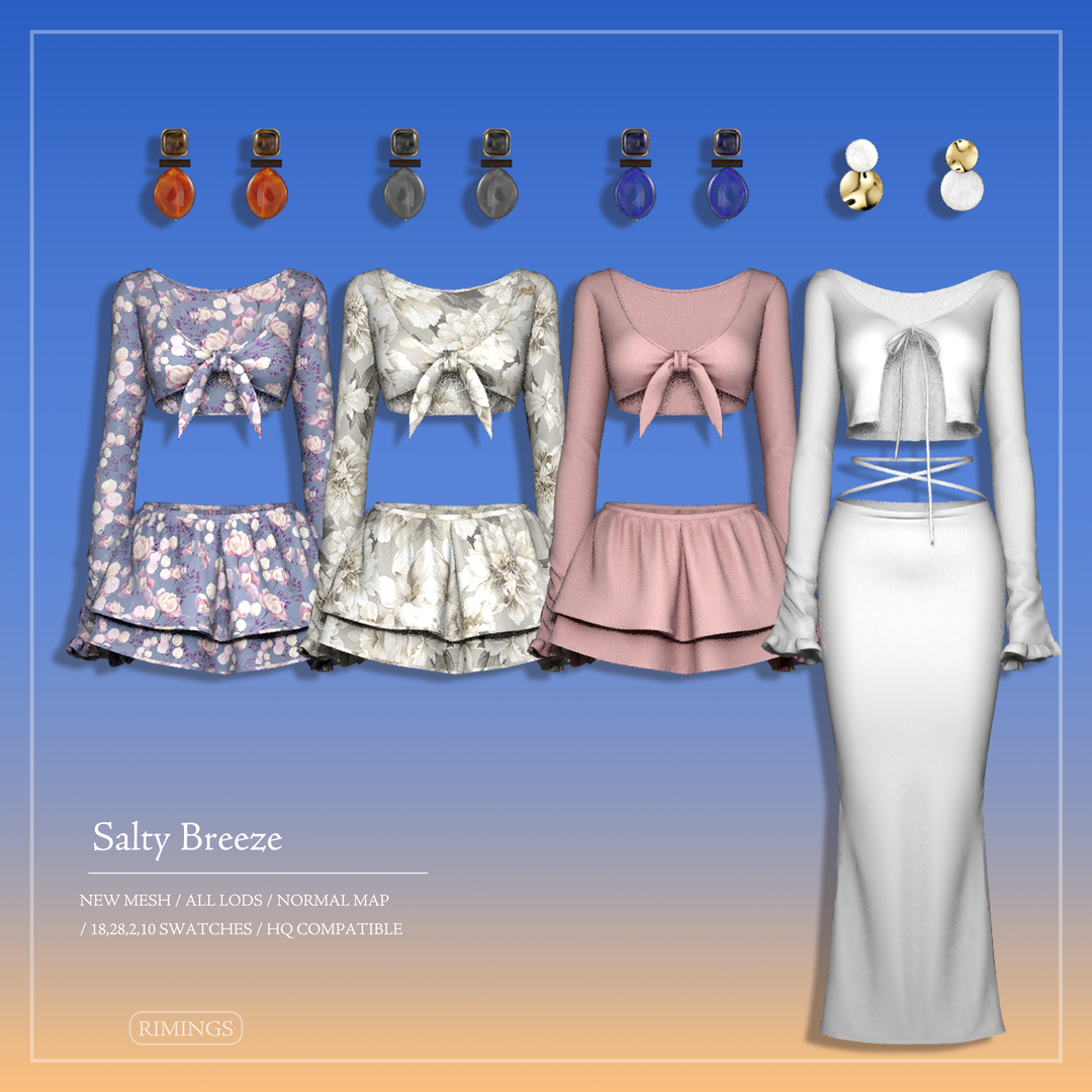 RIMINGS Salty Breeze Sims 4 clothing and accessories preview