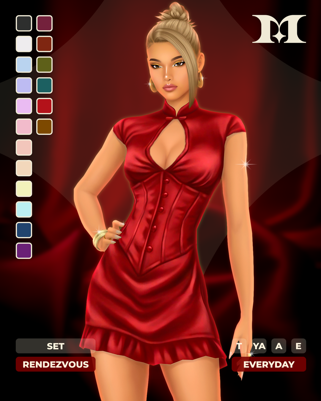 Millian Rendezvous dress official Sims 4 preview