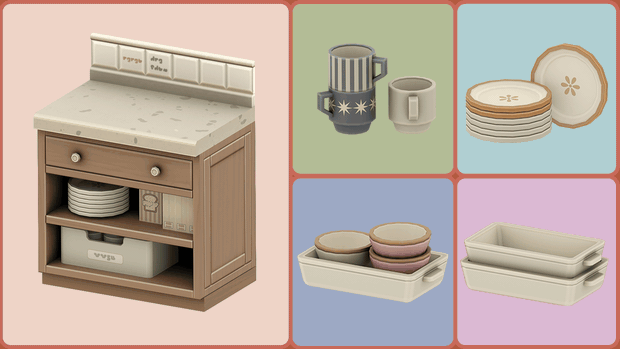 FLAX Kitchen Sims 4 furniture and decor official preview by SIMRI