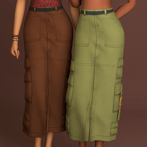 Expedition Cargo Skirt — High Waist by Liyahsim official Sims 4 preview