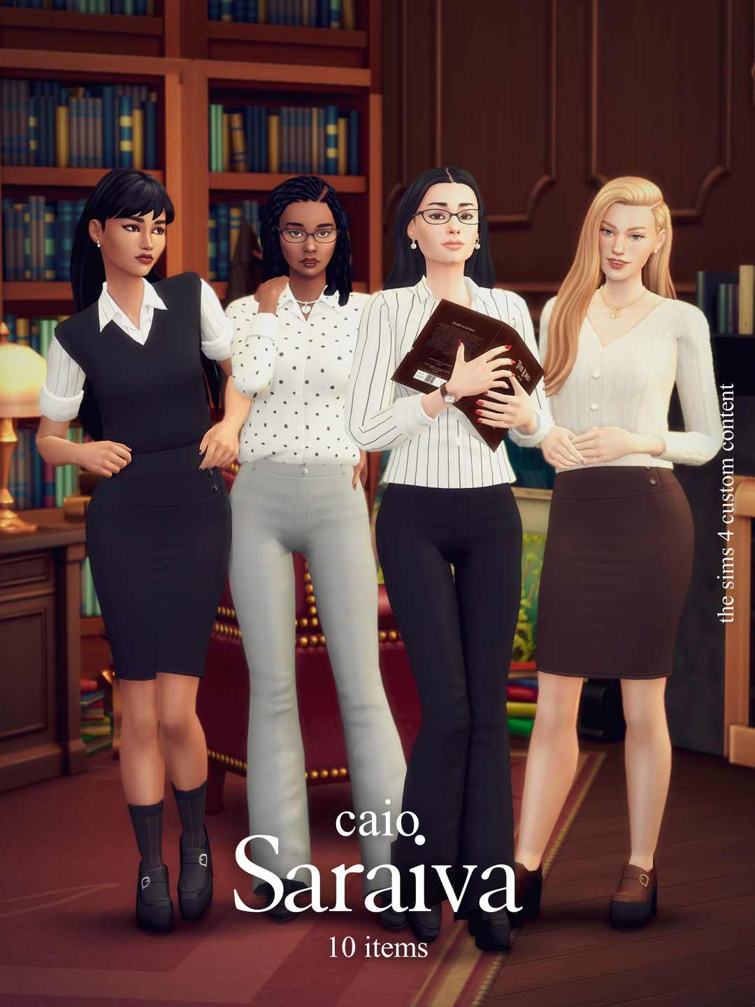 Saraiva official Sims 4 CC collection preview by Caio