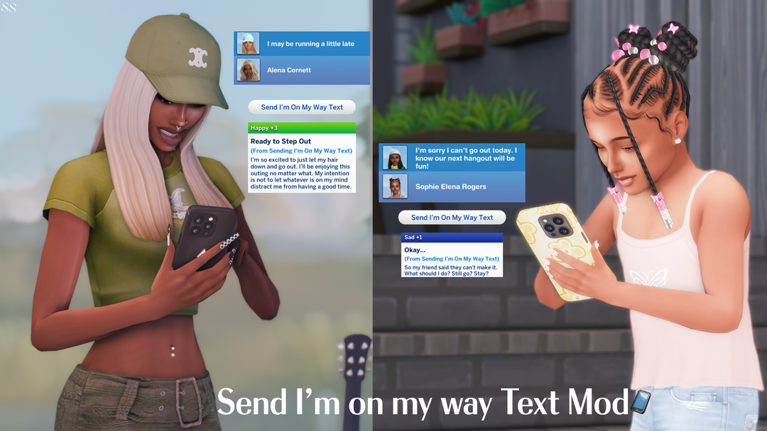 Send I'm On My Way Text mod preview by Sasha's Space