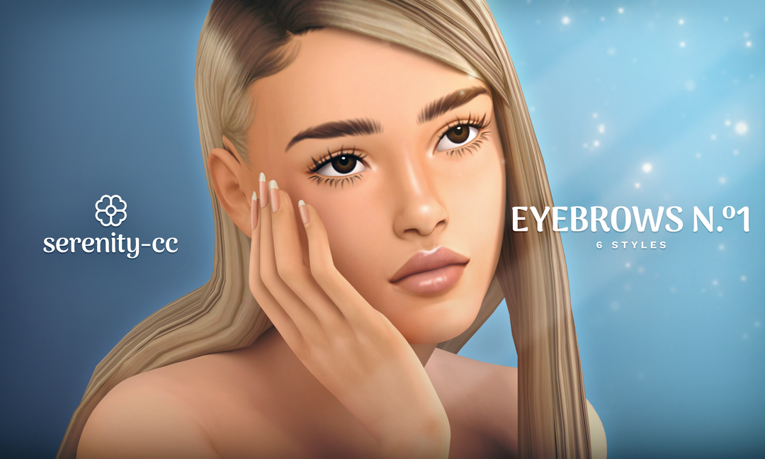 Eyebrows N.º1 for The Sims 4 official creator preview by Serenity-cc