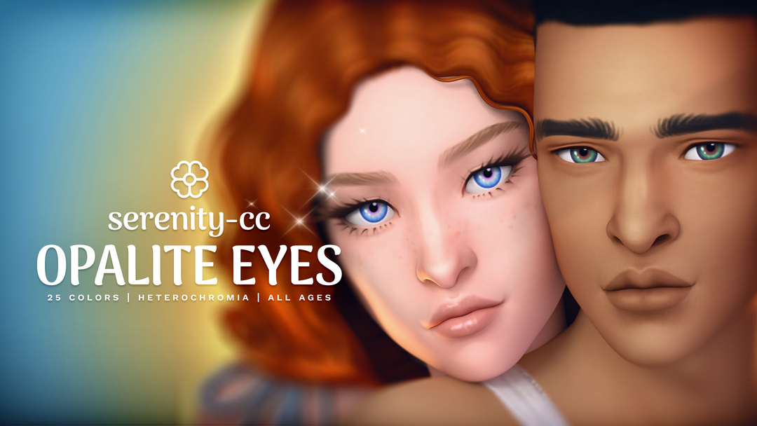 Opalite Eyes for The Sims 4 official creator preview by Serenity-cc