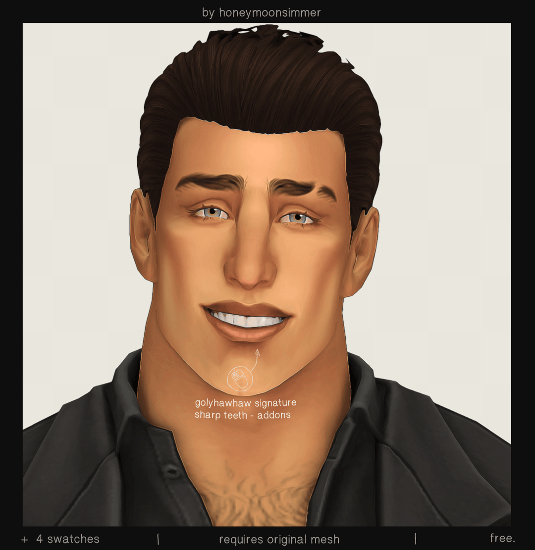 Signature Sharp teeth recolor preview by honeymoonsimmer