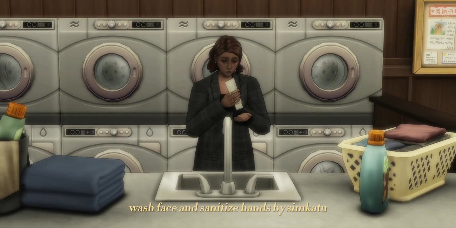 Wash Face and Sanitize Hands official Sims 4 preview by Simkatu
