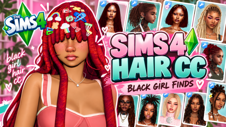 Sims 4 Black Girl Hair CC folder