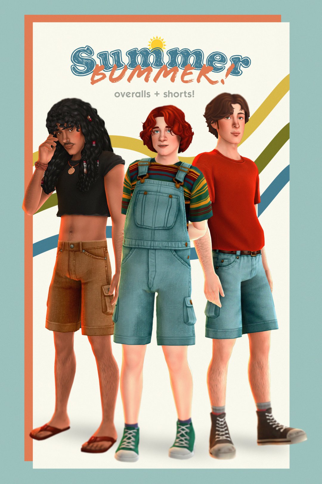 Overalls and shorts from Mossylane’s Summer Bummer collection