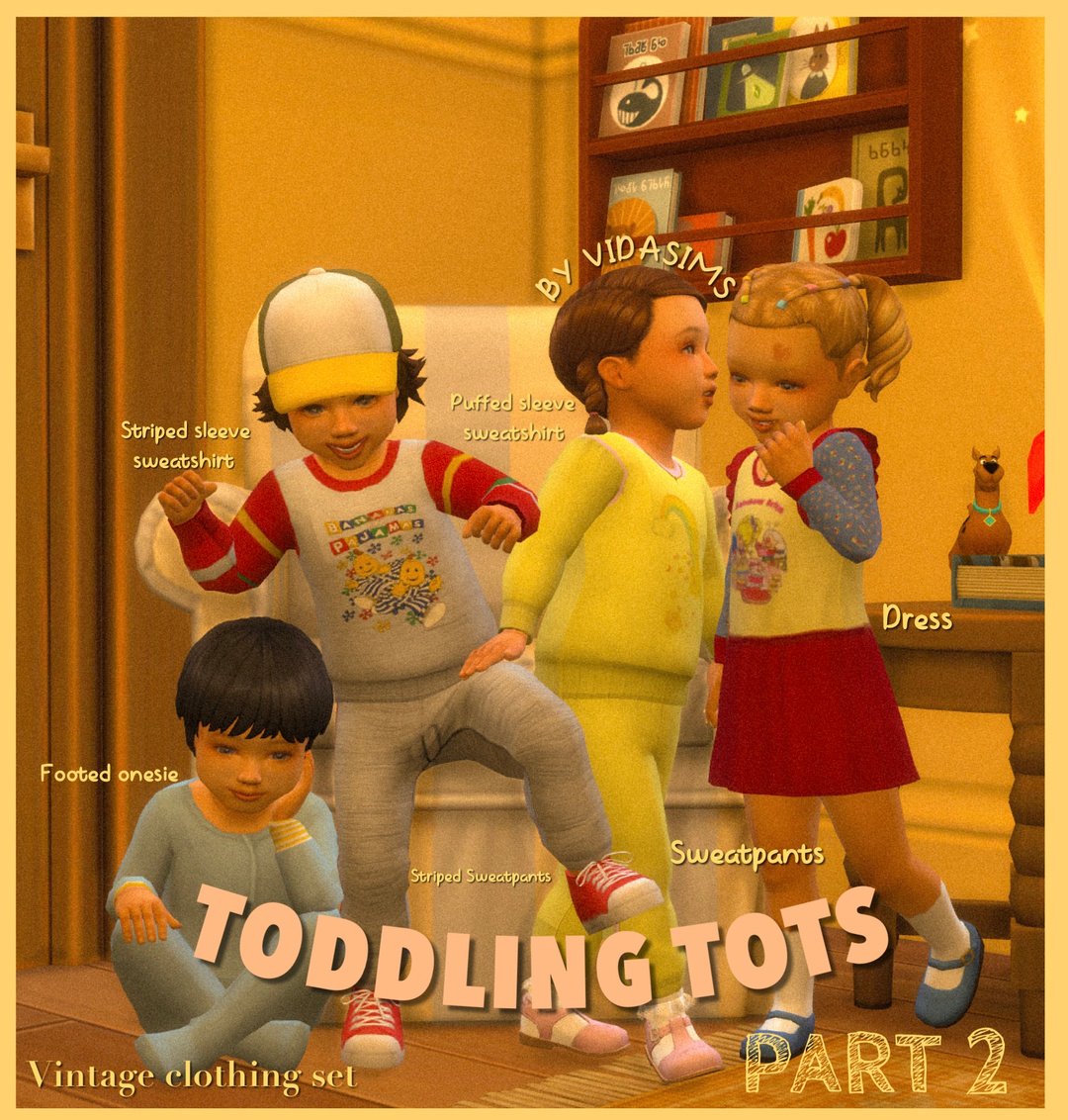 Toddling Tots Part 2 official Sims 4 CC collection preview