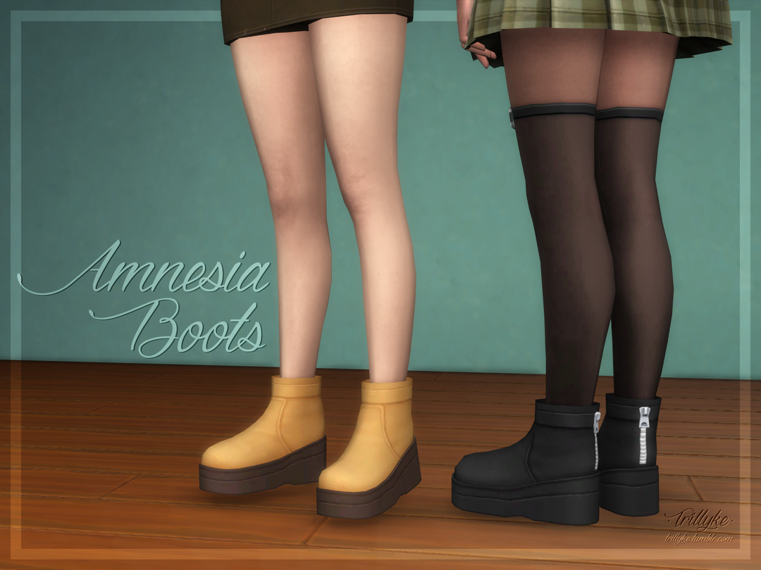 Trillyke Amnesia Boots Sims 4 custom content official preview