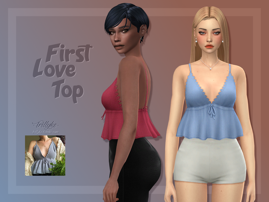 Trillyke First Love Top Sims 4 custom content official preview
