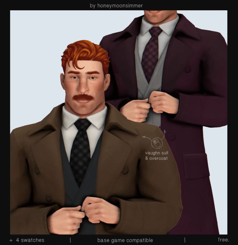 Honeymoonsimmer Vaughn suit and overcoat on a male Sim