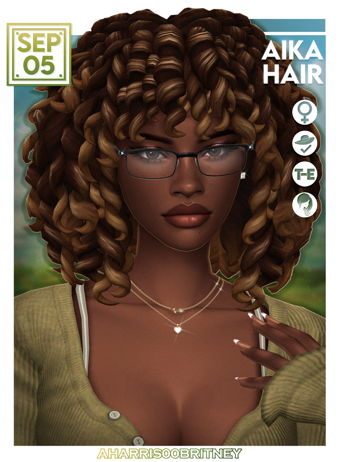 Aika Hair Sims 4 hairstyle official preview by aharris00britney