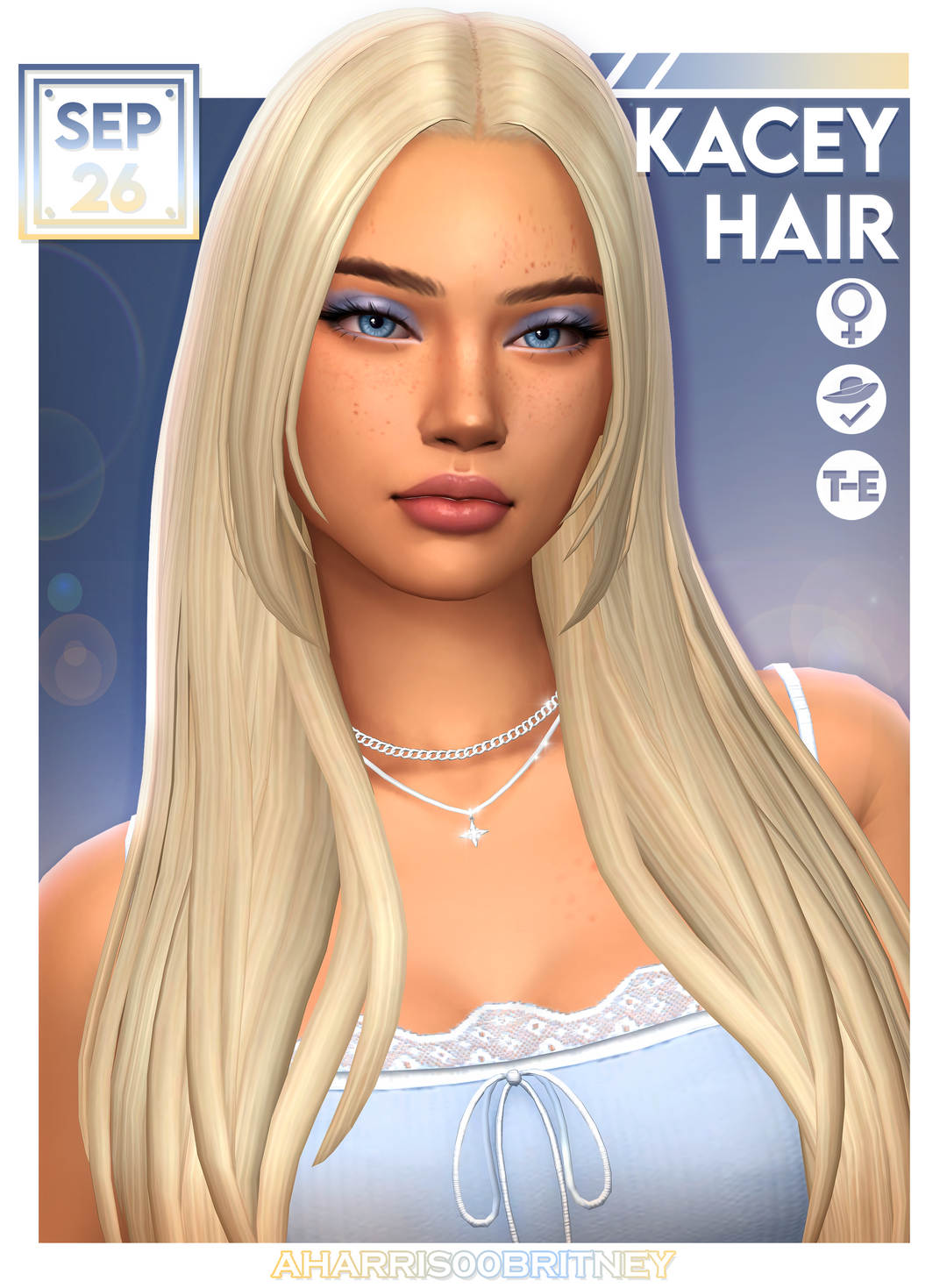 Kacey Hair Sims 4 hairstyle official preview by aharris00britney
