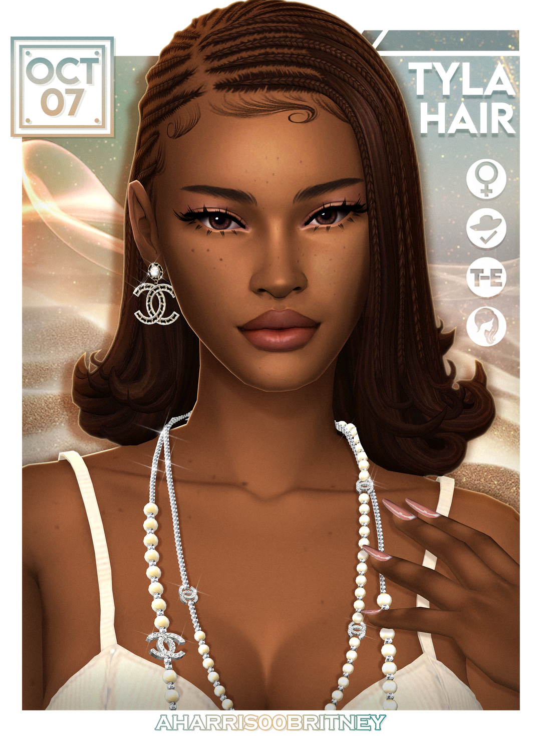 Tyla Hair Sims 4 hairstyle official preview by aharris00britney