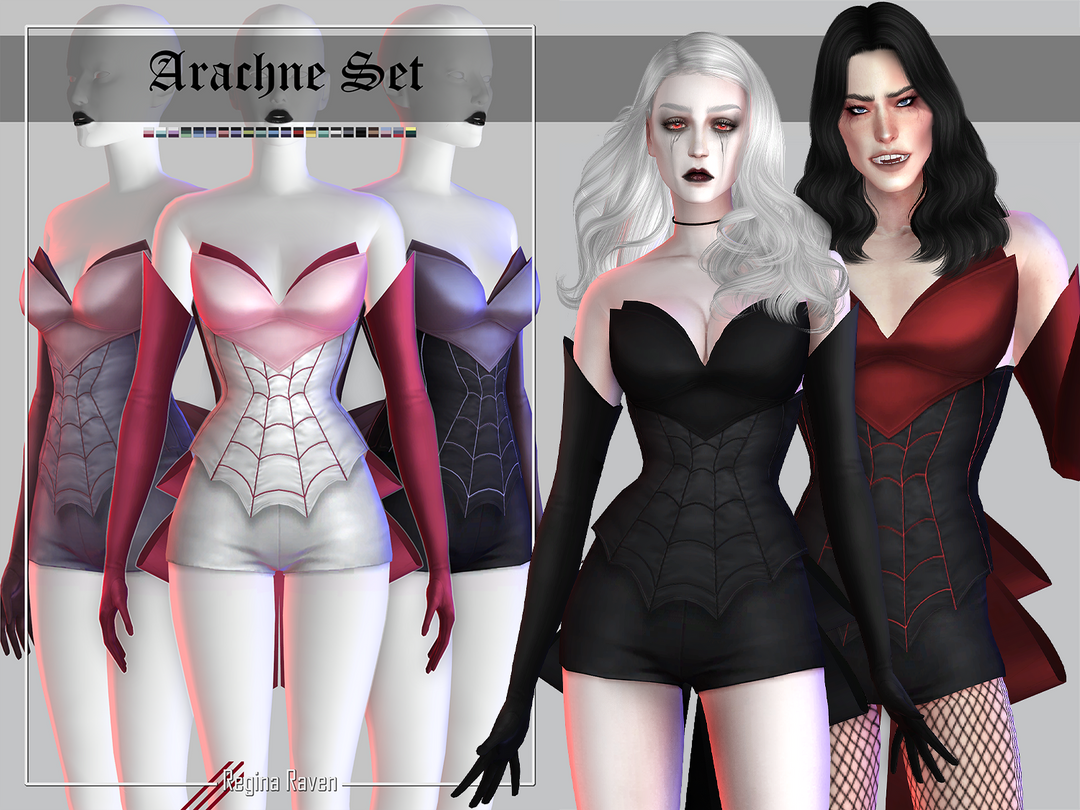 Arachne Set Sims 4 CC by Regina Raven