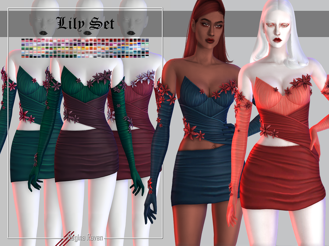 Lily Set Sims 4 CC by Regina Raven