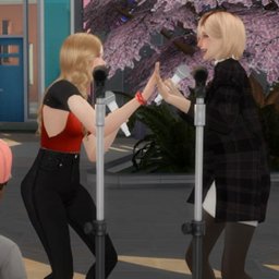 Official maru Portable Karaoke Mic Stand project preview for The Sims 4
