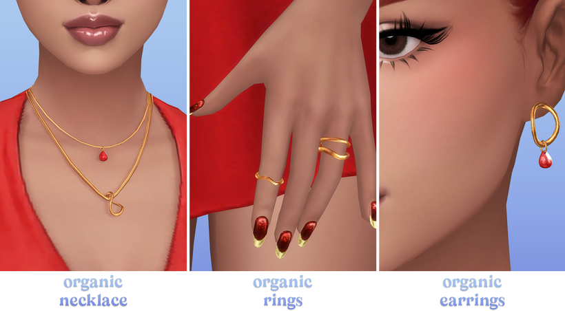 Organic Jewelry Set Sims 4 CC preview by ikarisims